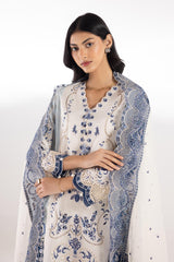 Stitched Embroidered Lawn Suit