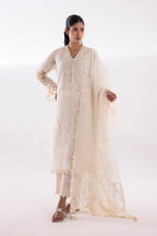 Stitched Embroidered Cotton Net Shirt