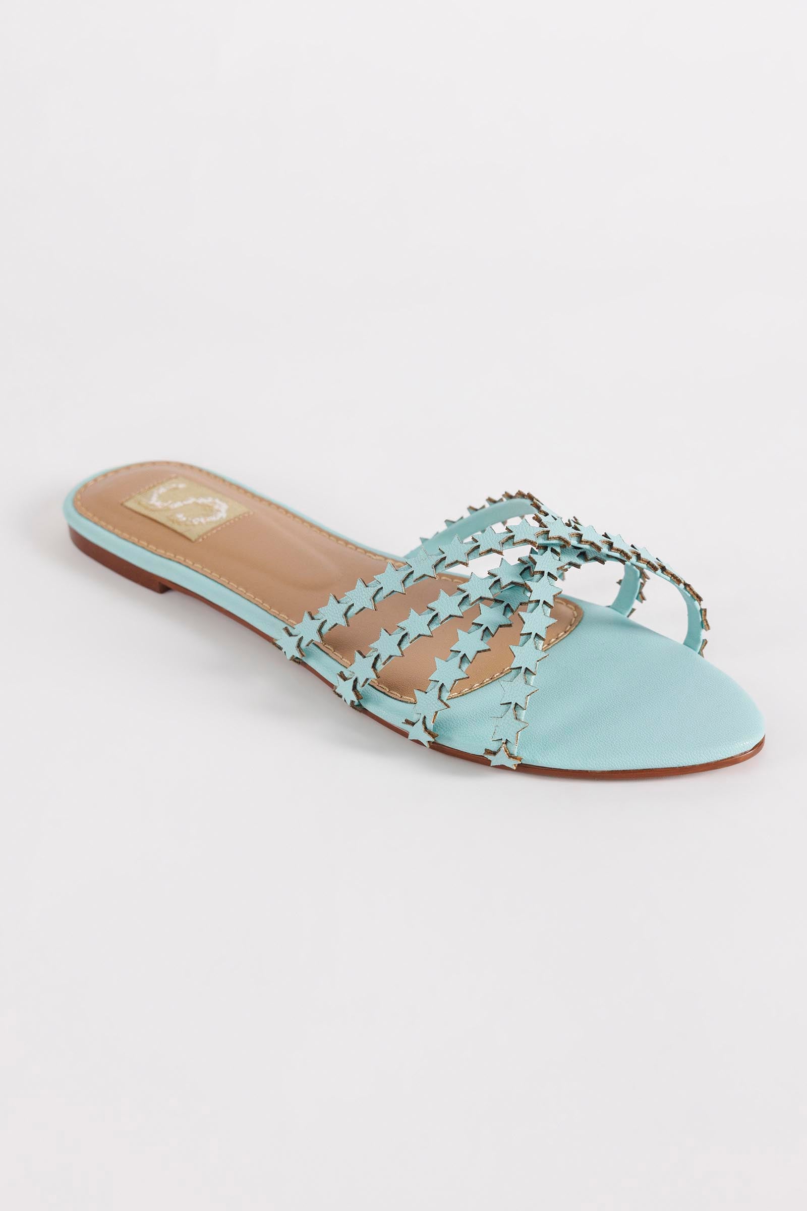 Powder Blue Star Flat Sandals Secondary image