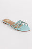 Powder Blue Star Flat Sandals