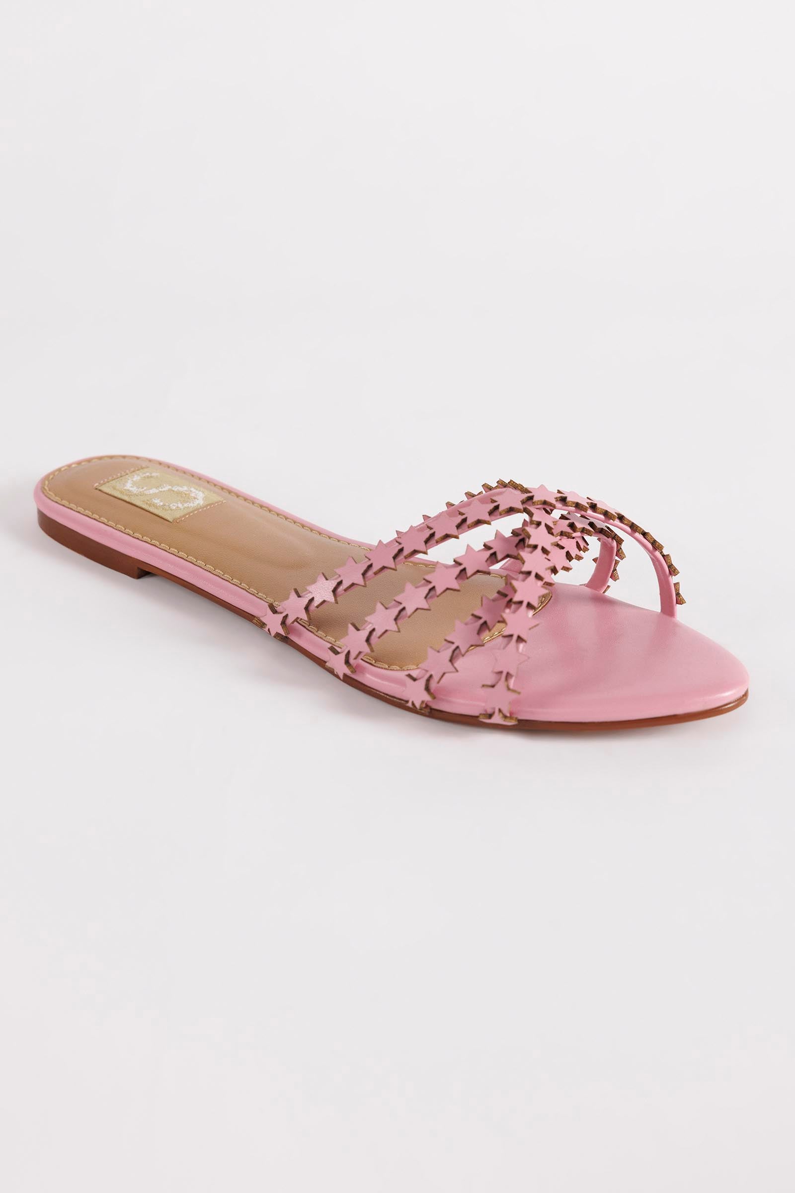 Blush Pink Star Flat Sandals Secondary image