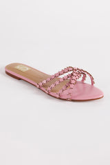 Blush Pink Star Flat Sandals