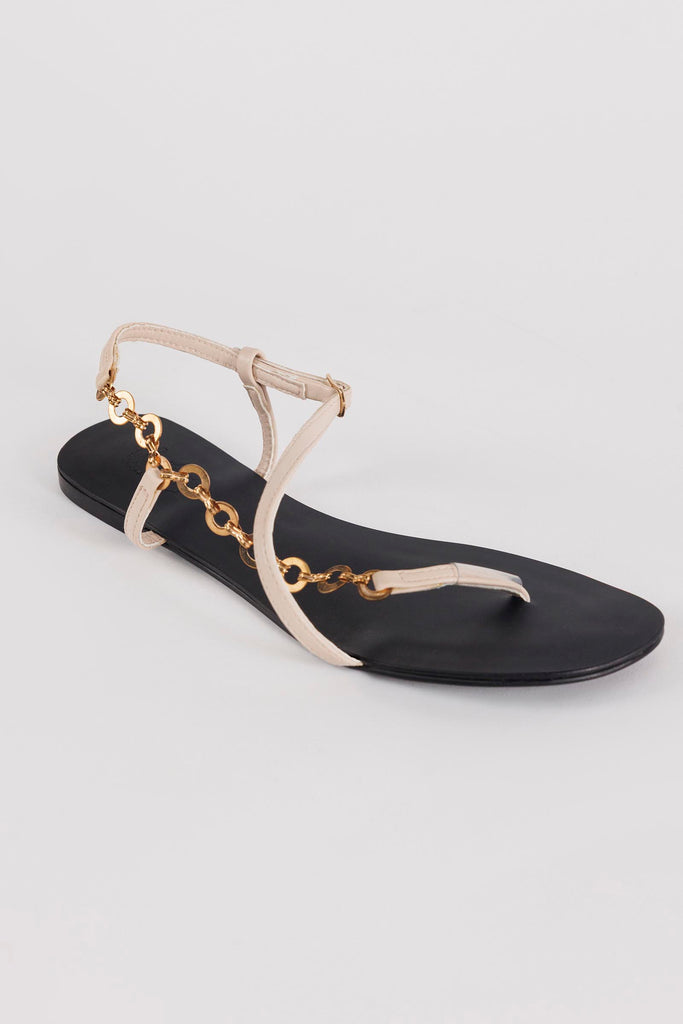 Black Gold Chain Slingbacks