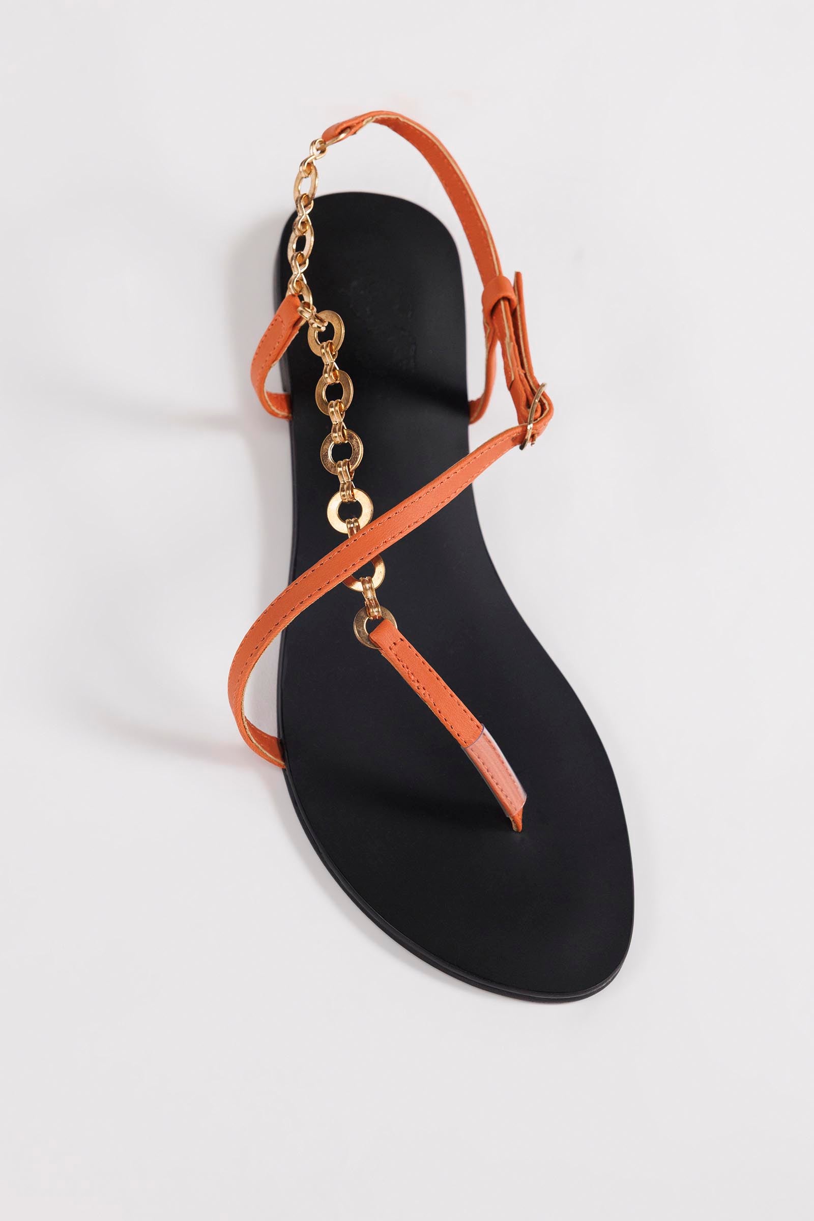 Black Orange Strap Slingblacks Secondary image