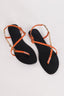 Black Orange Strap Slingblacks