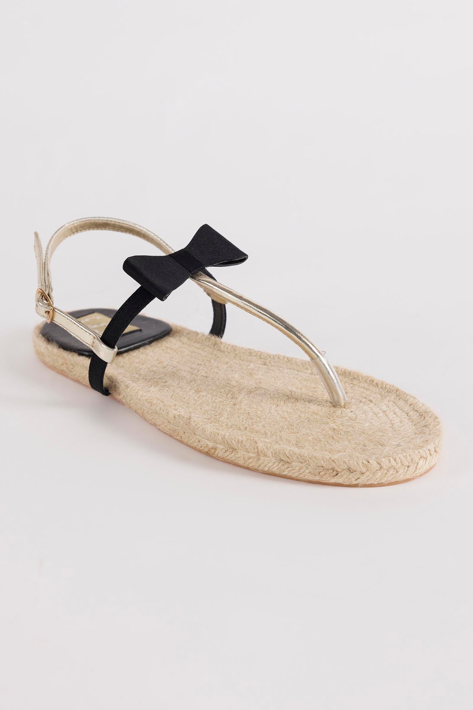 Beige Raffia Slingback Sandals Secondary image
