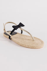 Beige Raffia Slingback Sandals