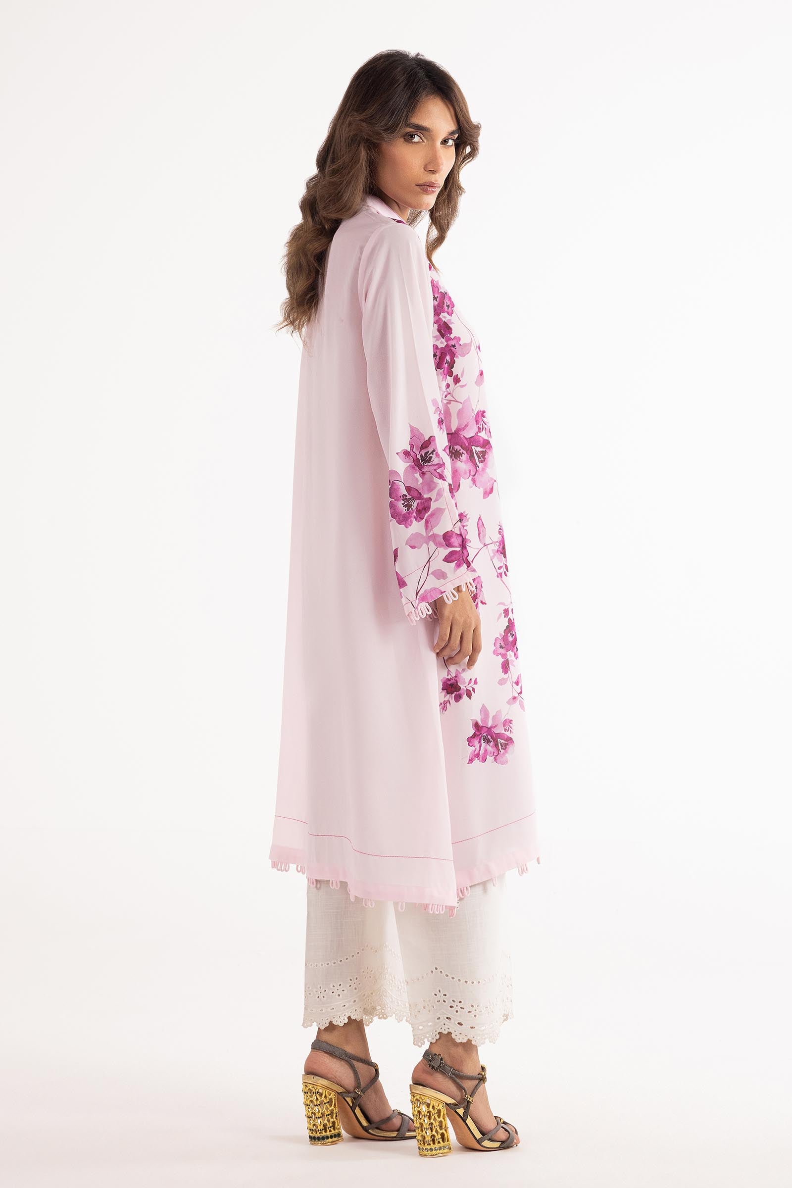 Stitched Printed Crepe Shirt Secondary image