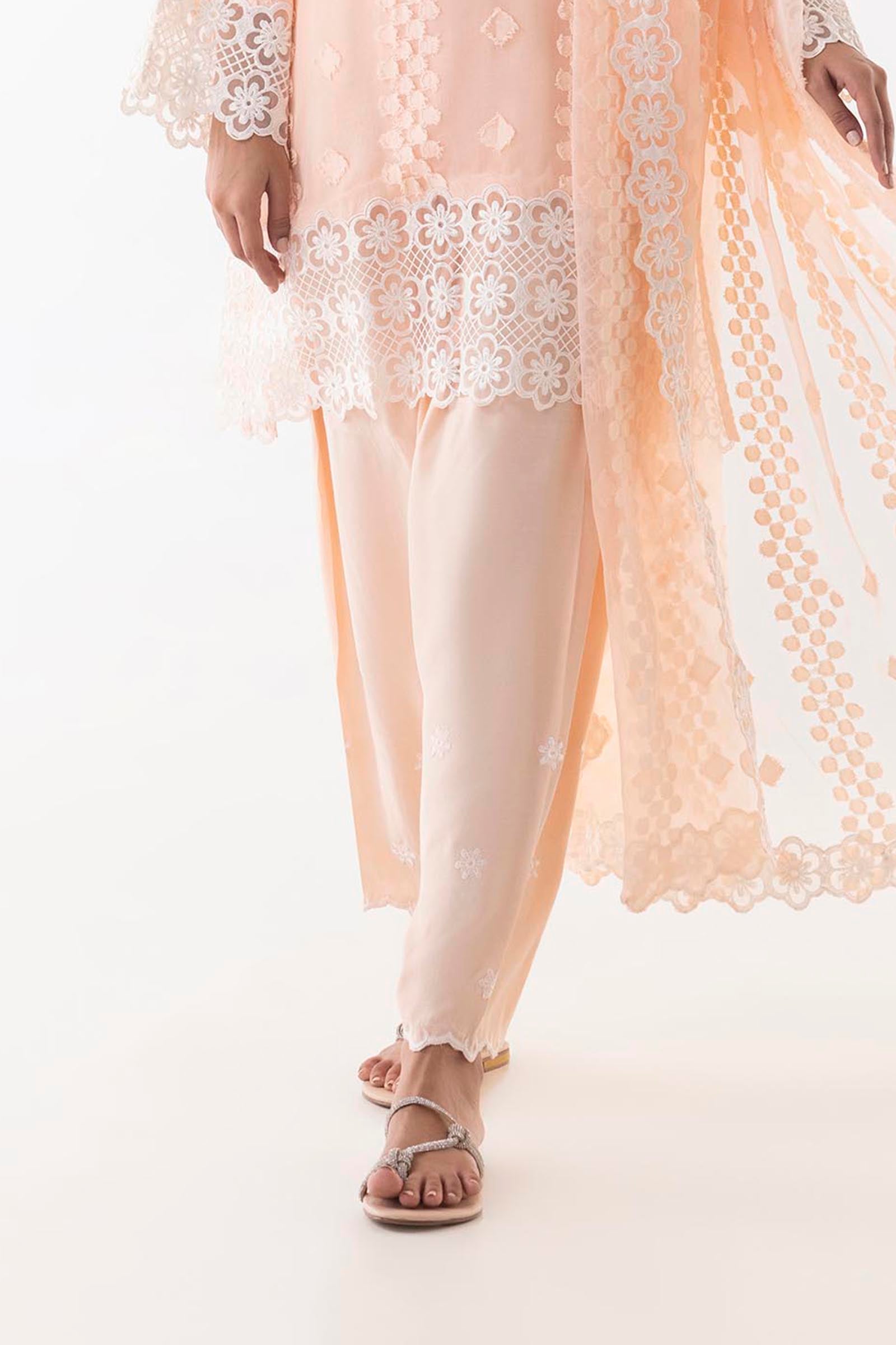 Stitched Embroidered Raw Silk Shalwar Main image