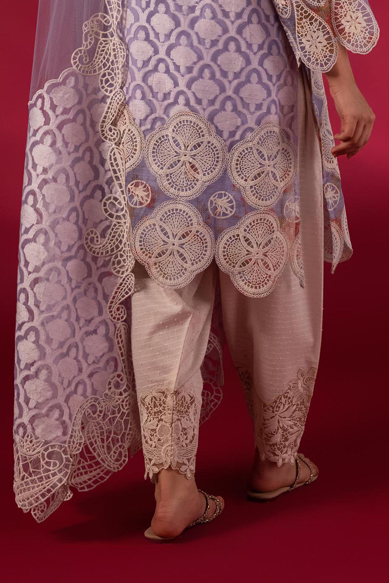 Stitched Embroidered Raw Silk Shalwar Secondary image