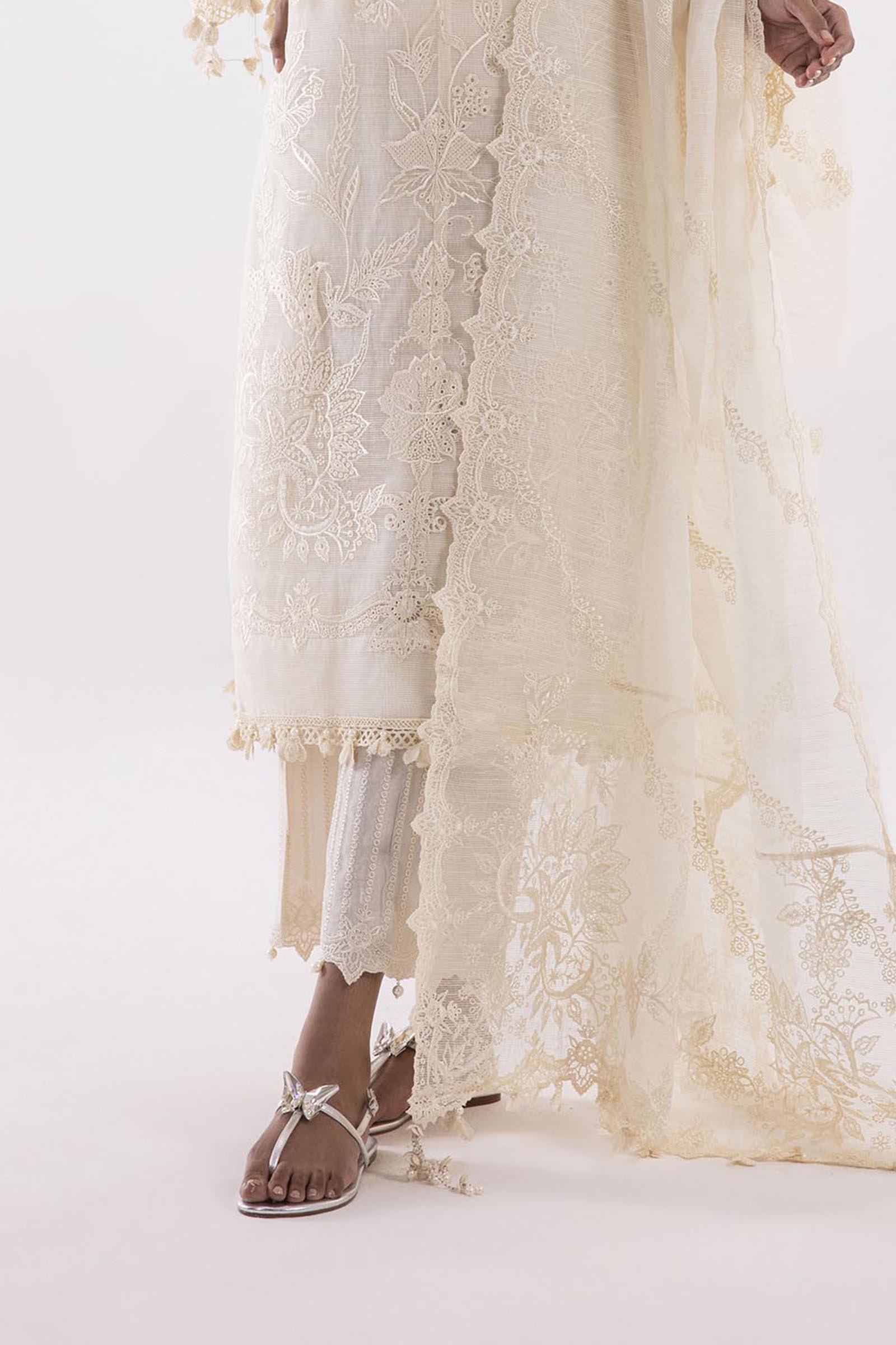 Stitched Raw Silk Bottom Main image