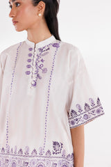 Printed Slub Shirt + Culotte