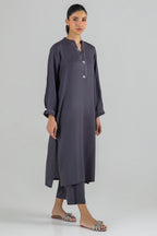 Stitched Grey Printed Shirt