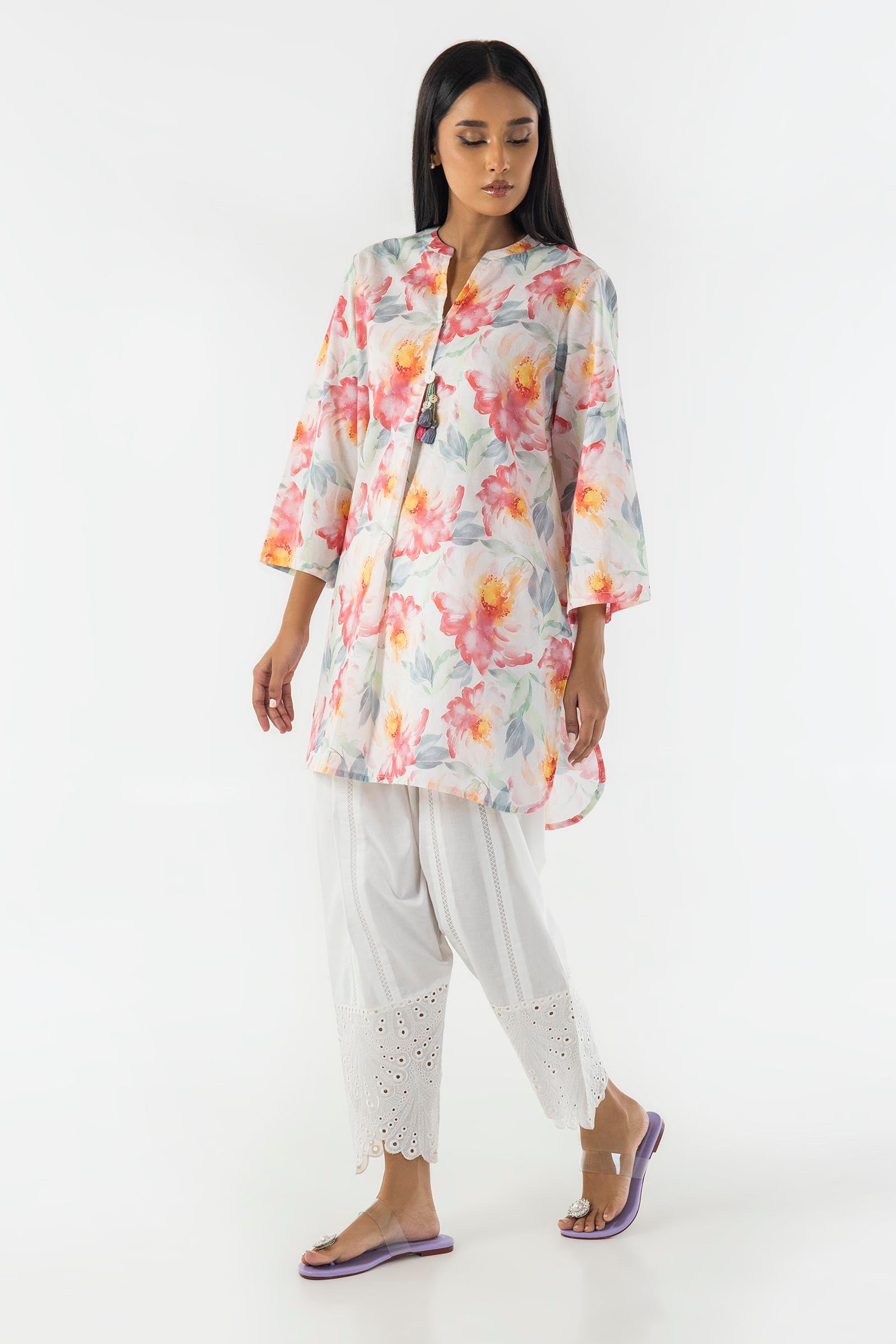 Stitched Basic Lawn Shirt Main image