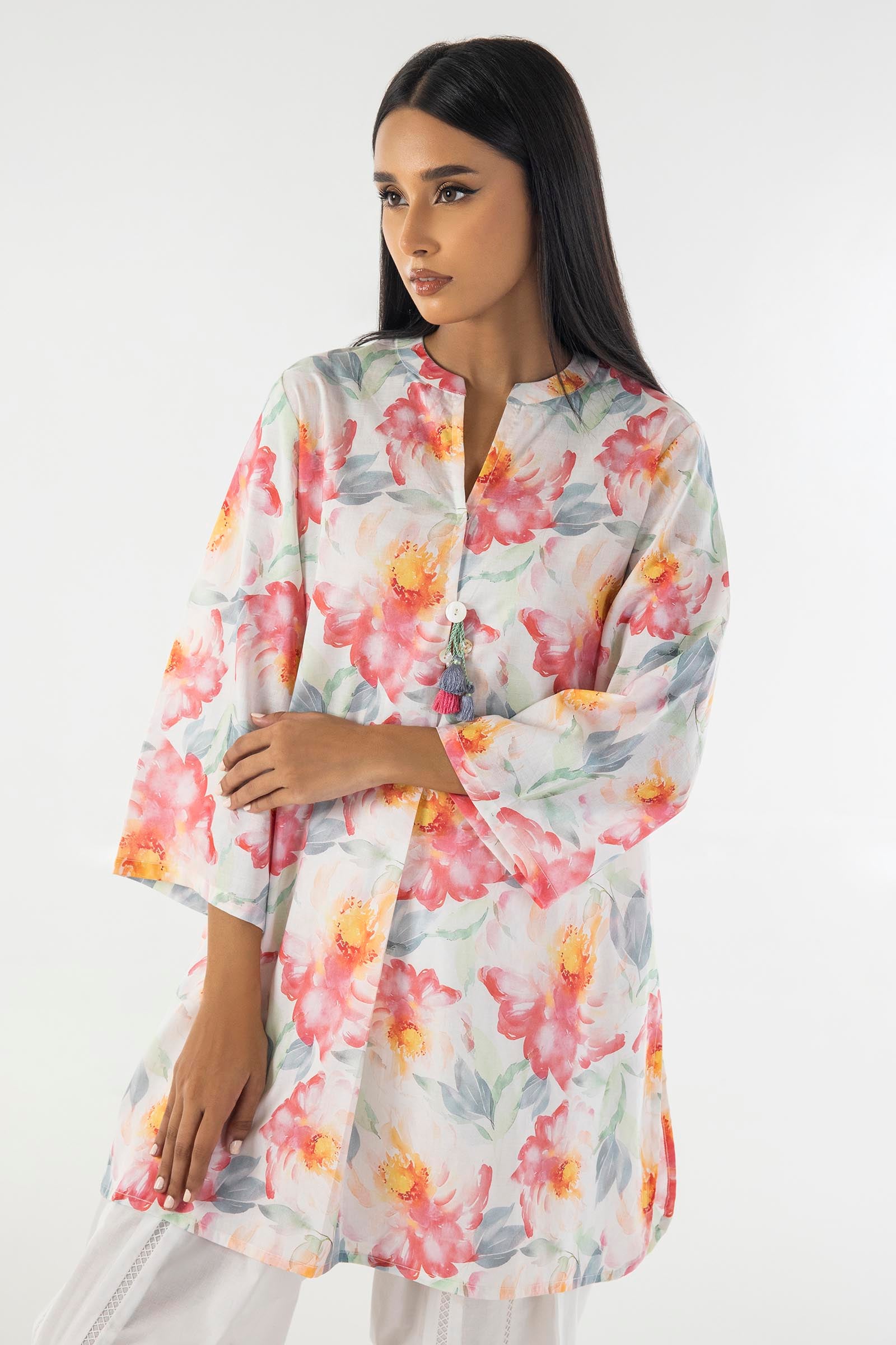 Stitched Basic Lawn Shirt