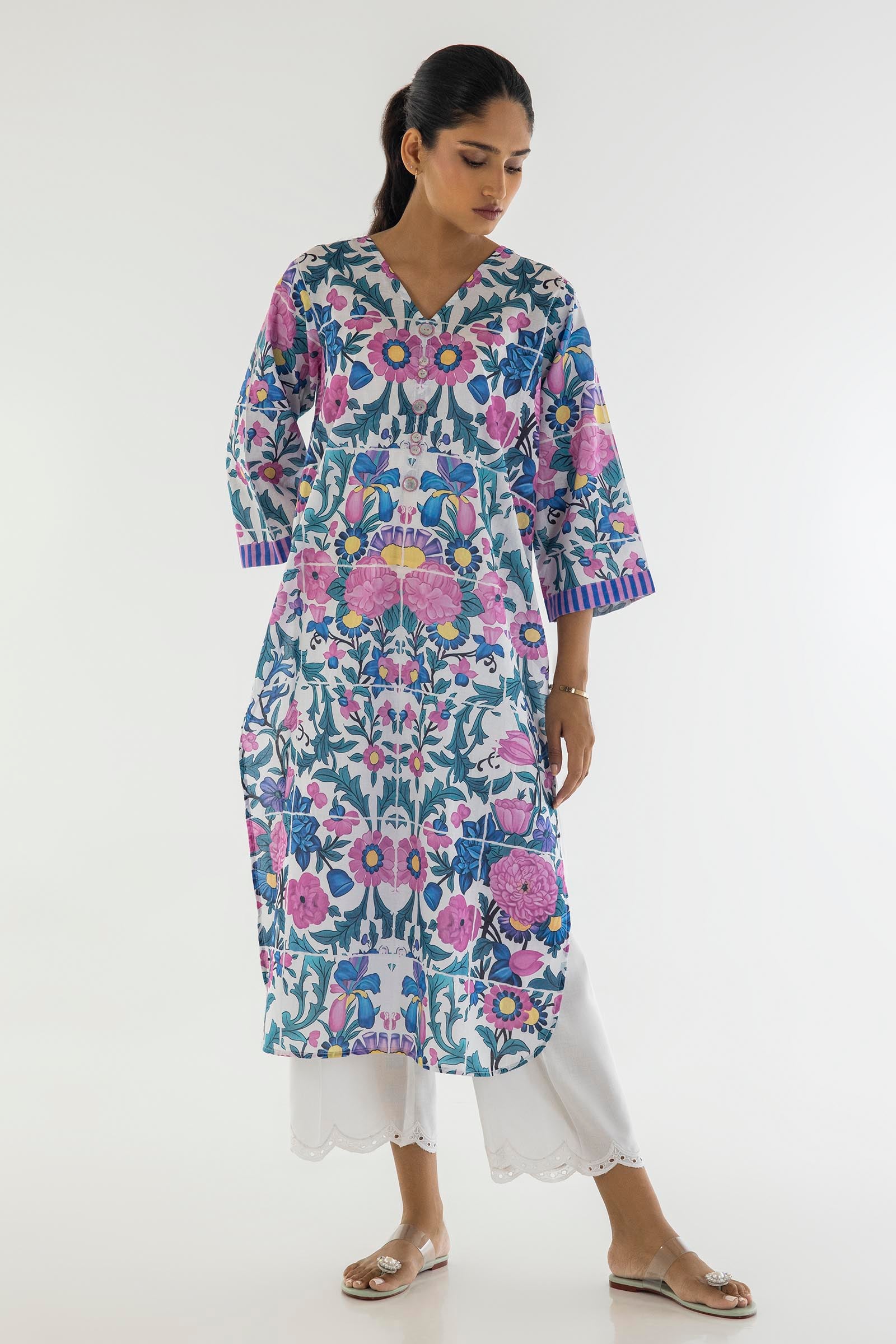 Stitched Basic Lawn Shirt Main image