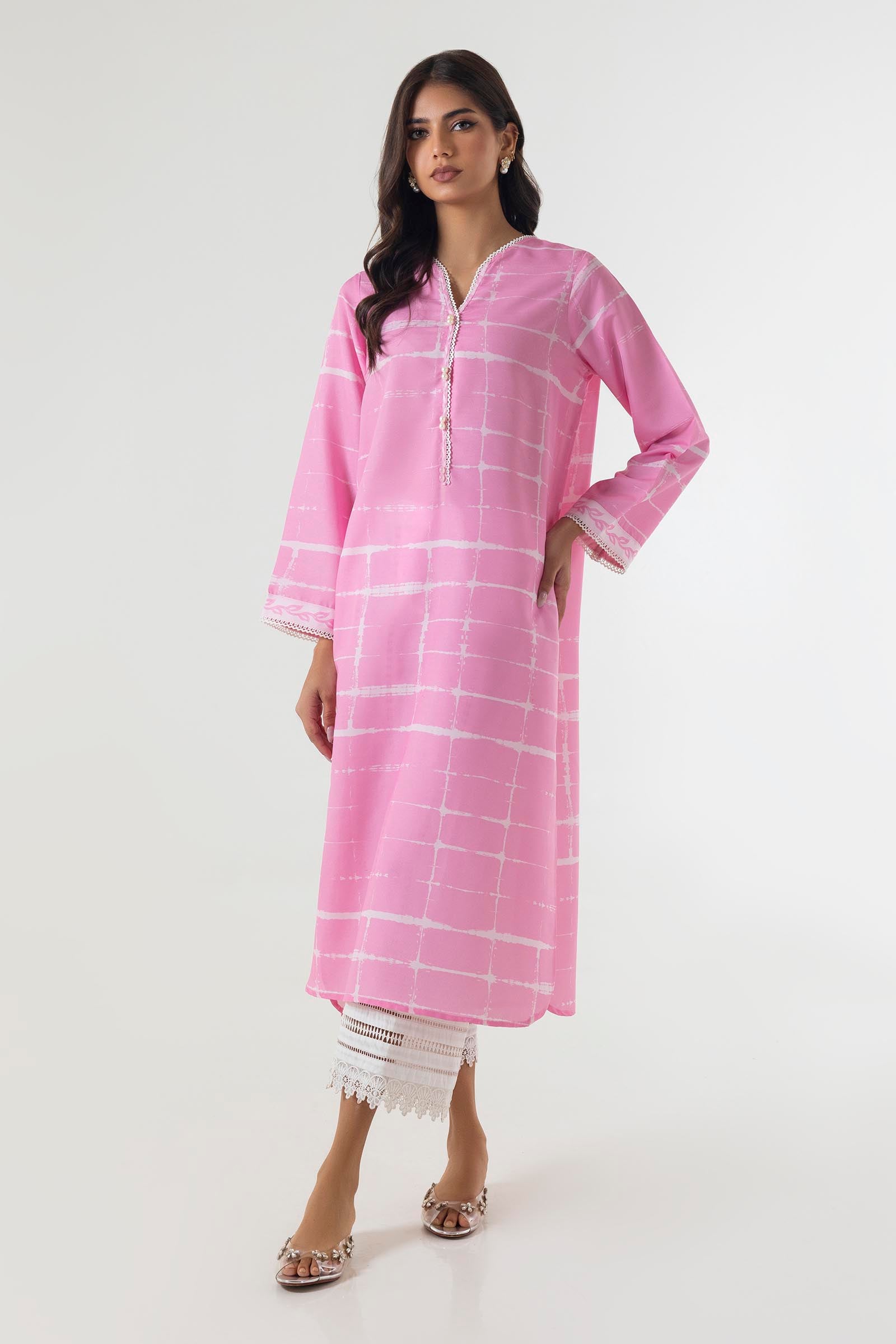 Stitched Basic Lawn Shirt Main image