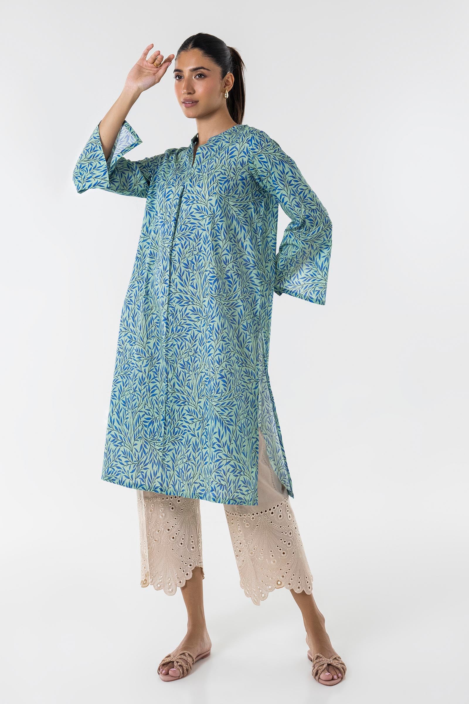 Stitched Basic Lawn Shirt Main image