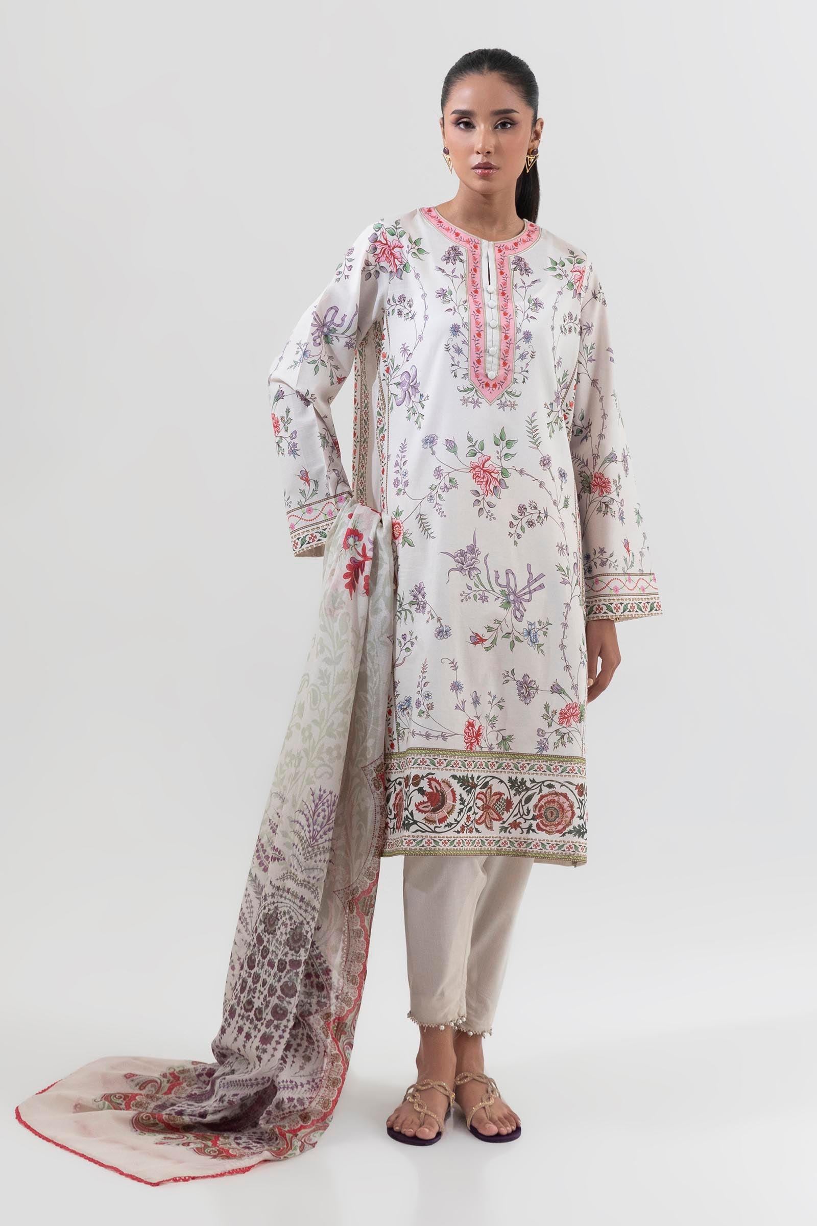Stitched Multi Printed Shirt + Dupatta Main image