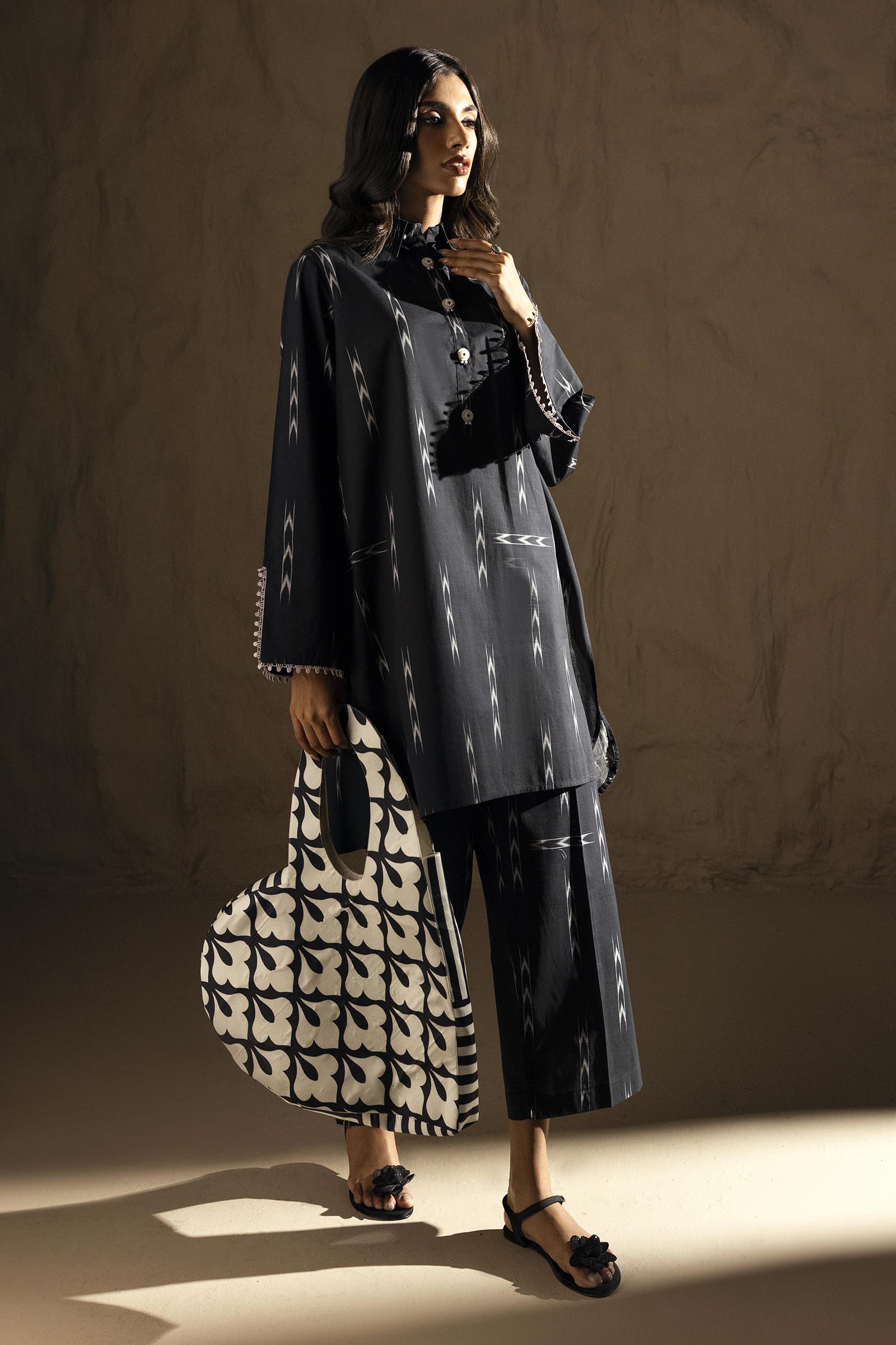 Stitched Multi Printed Shirt + Culotte