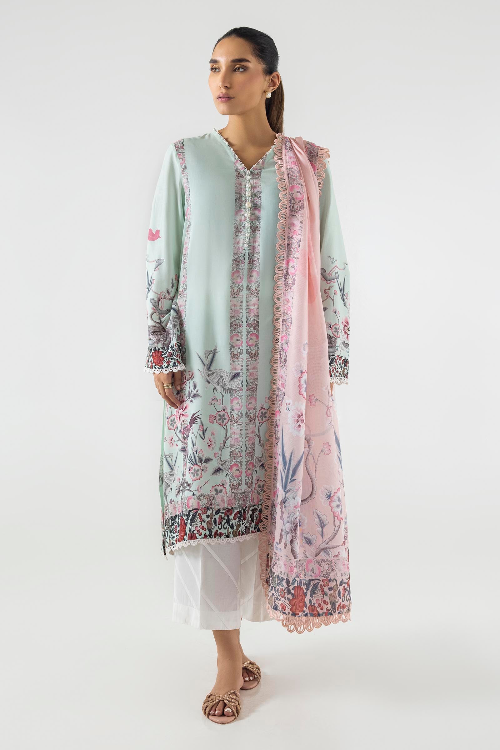 Stitched Multi Printed Shirt + Dupatta Main image