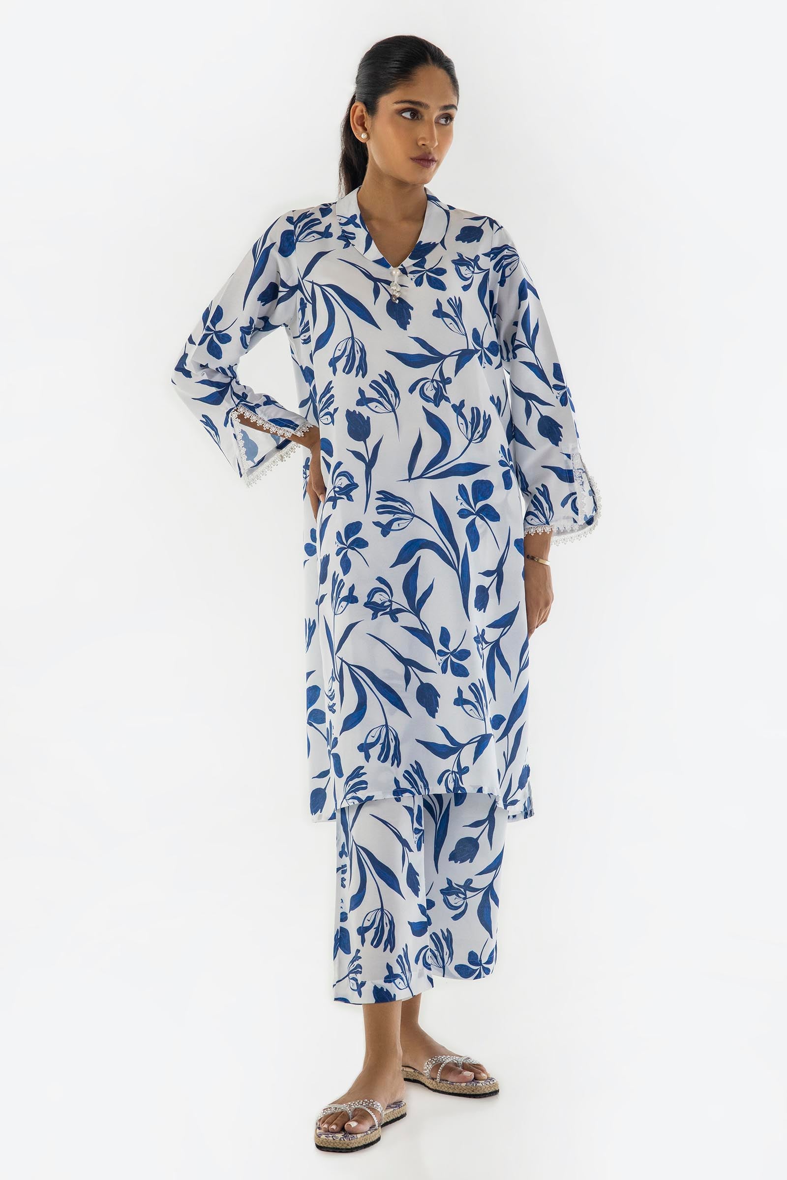 Stitched Basic Linen Shirt + Culotte