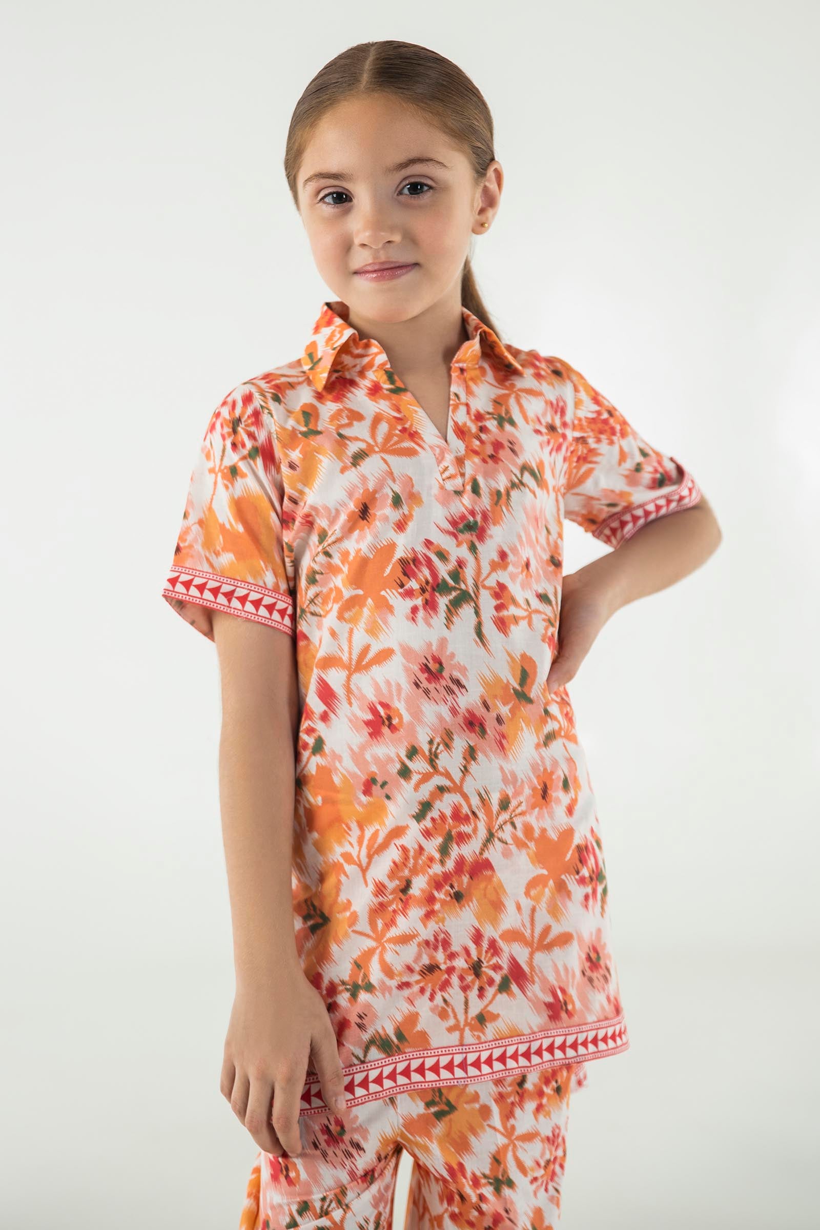 Stitched Kids Multi Printed Shirt + Culotte Secondary image