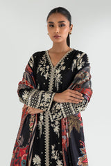 Stitched Black Embroidered Shirt