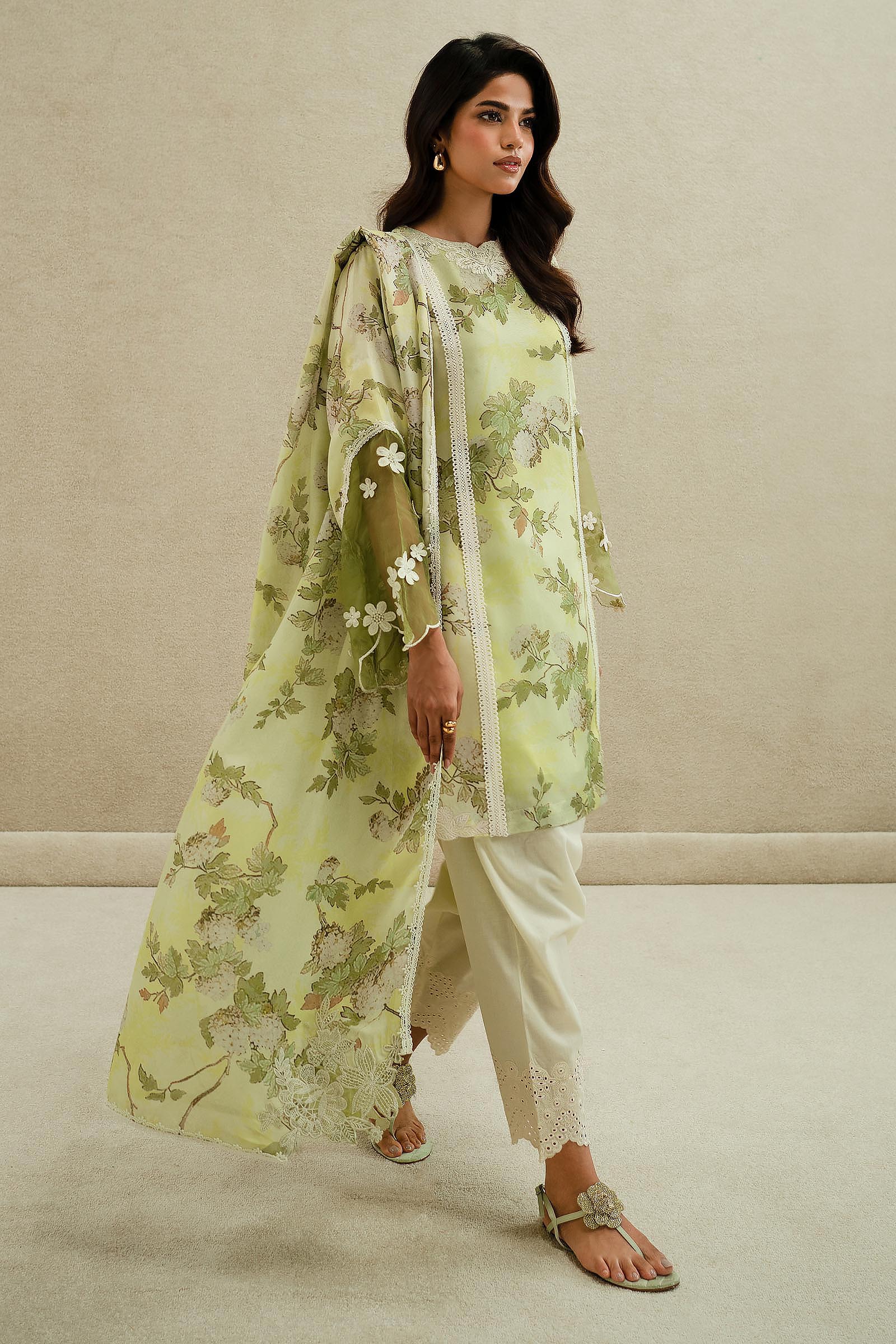 Stitched Multi Embroidered Shirt Main image