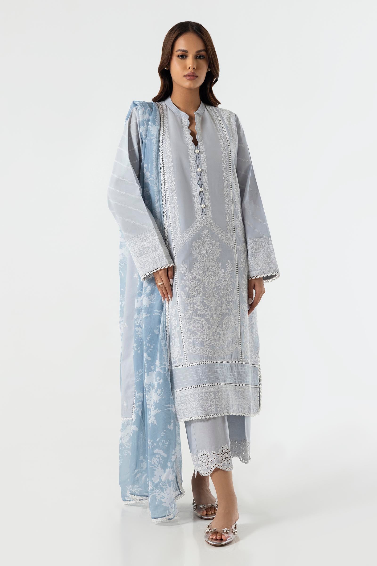Stitched Basic Lawn Shirt + Culotte Main image