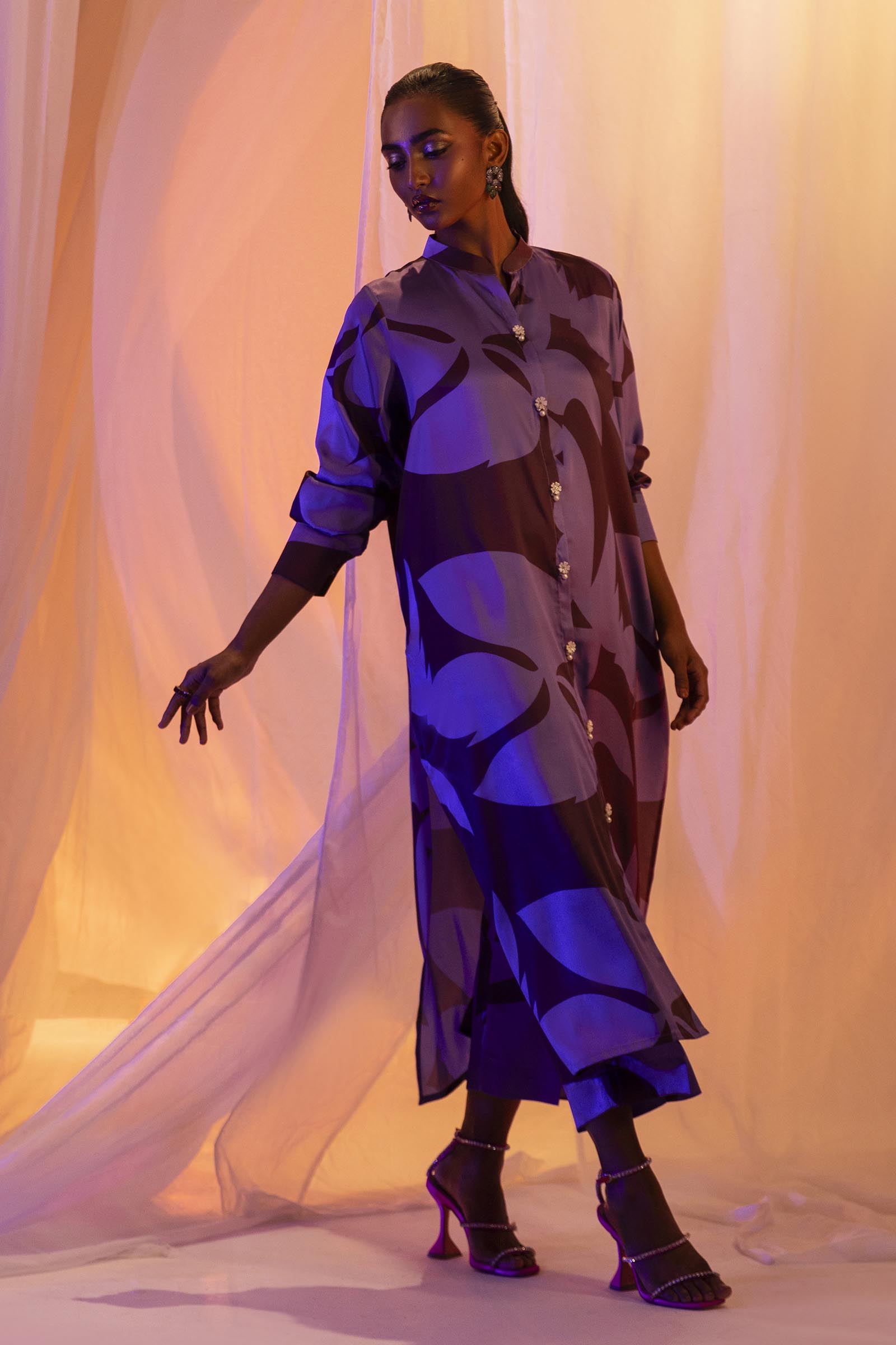 Stitched Multi Embroidered Shirt + Culotte Main image