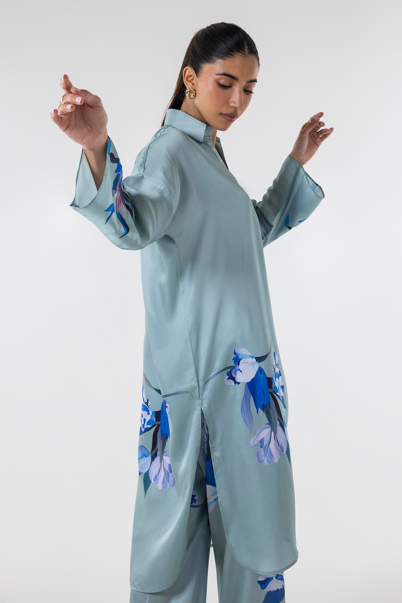 Stitched Drop Shoulder Shirt + Culotte Main image