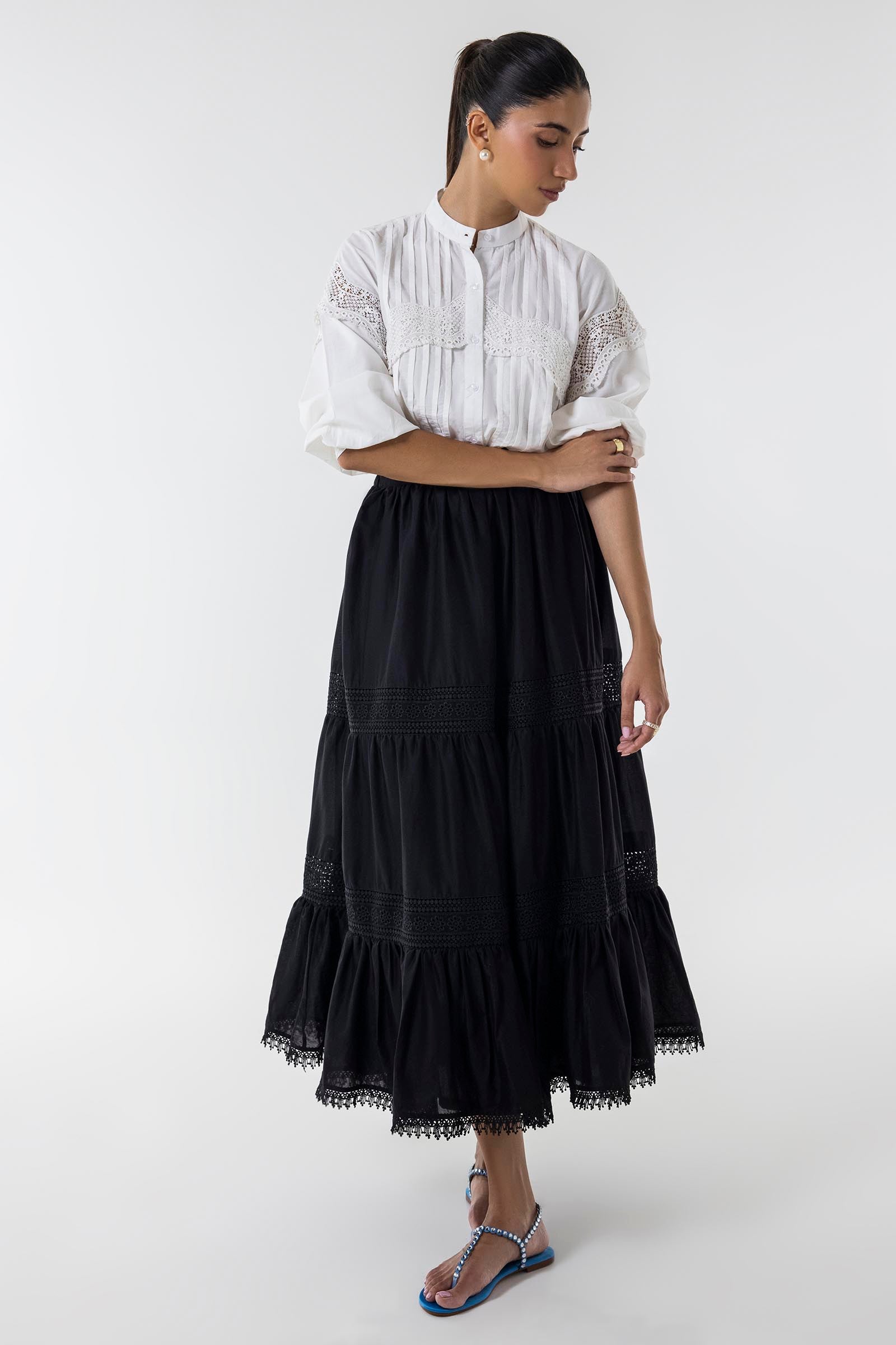Stitched Black Skirt Main image