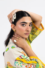 Stitched Printed Cambric Shirt + Skinny Shalwar