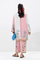 Stitched Printed Cambric Shirt + Culotte