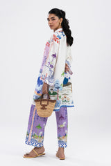 Stitched Printed Cambric Shirt + Culotte
