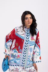Stitched Printed Cambric Shirt + Skinny Shalwar