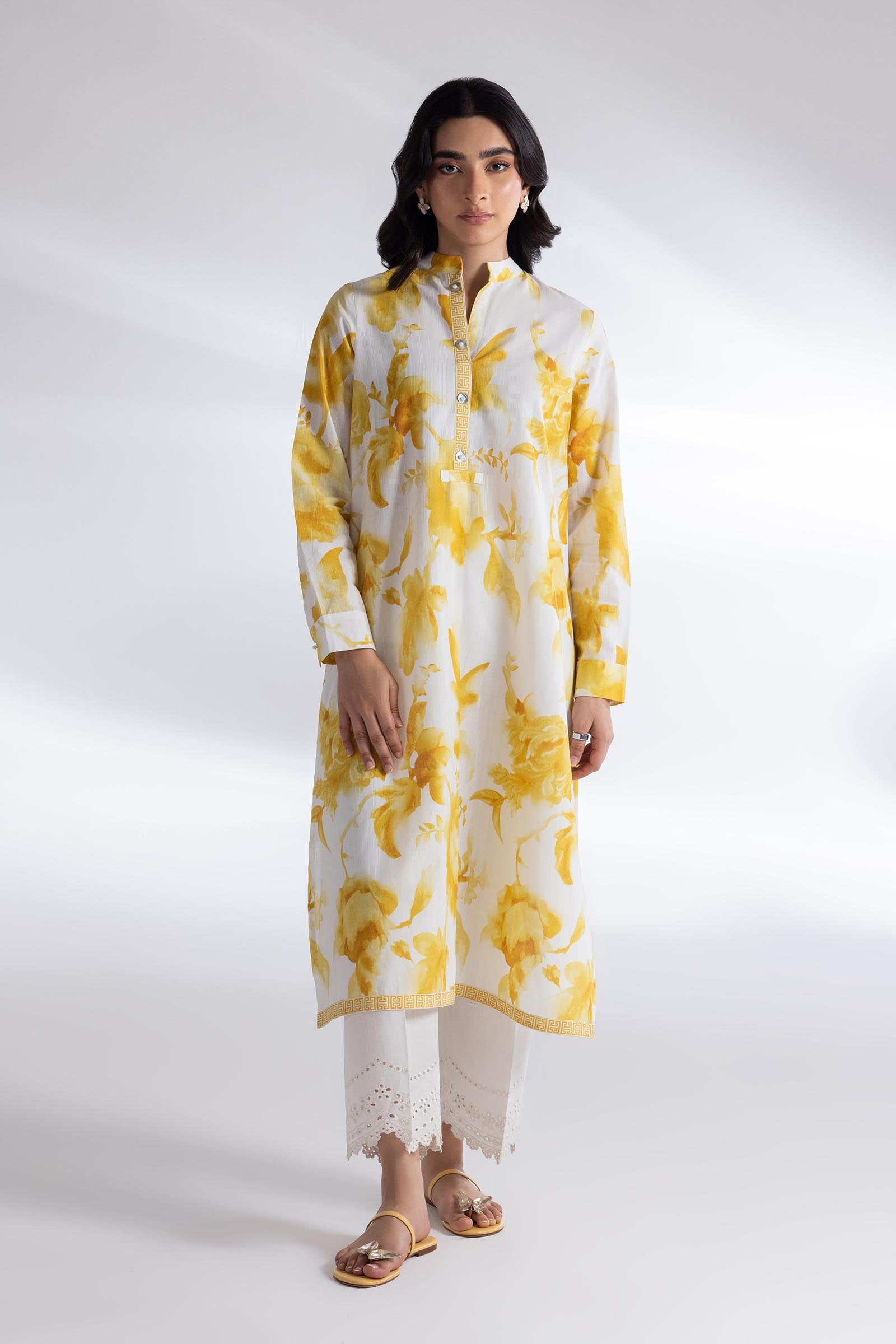 Stitched Printed Slub Shirt Main image