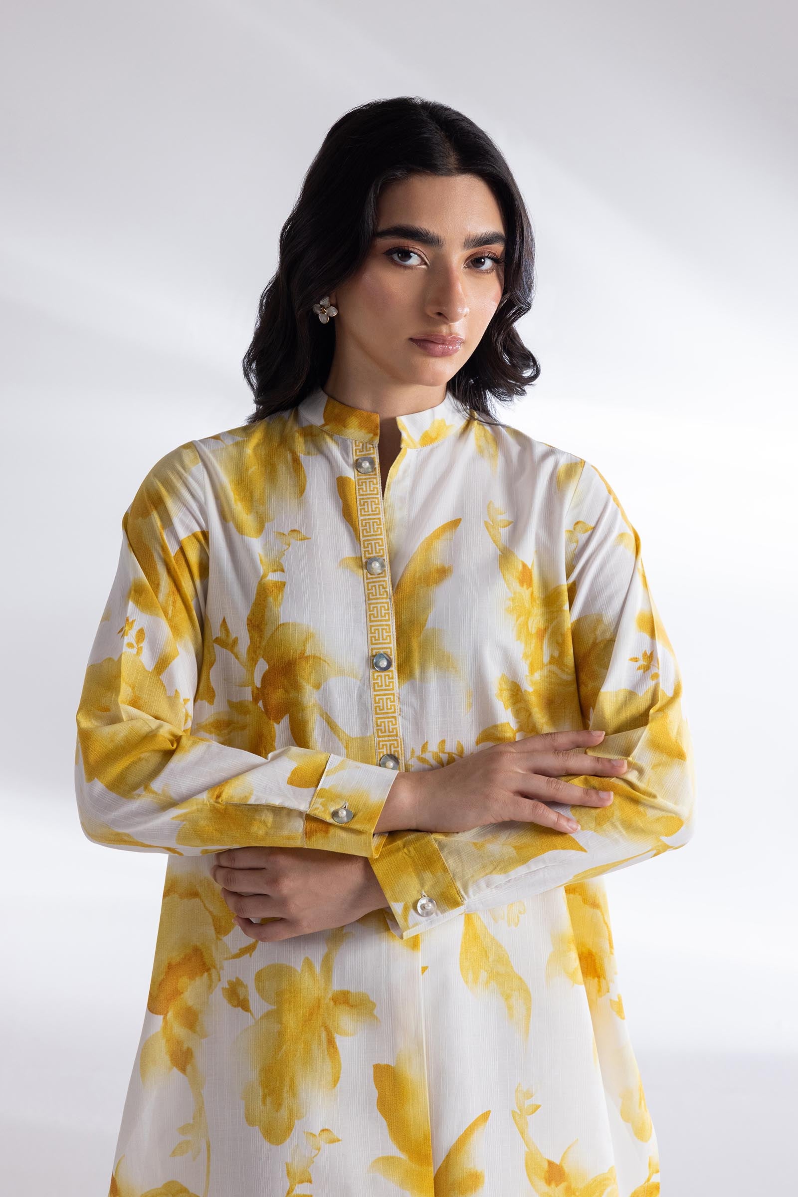 Stitched Printed Slub Shirt Secondary image