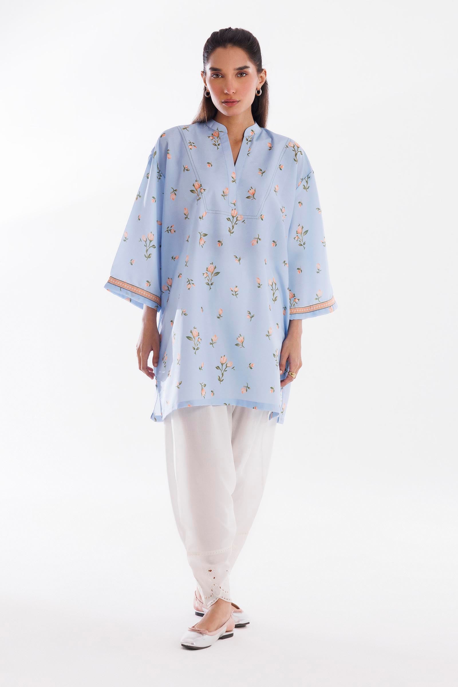 Stitched Printed Viscose Shirt Main image