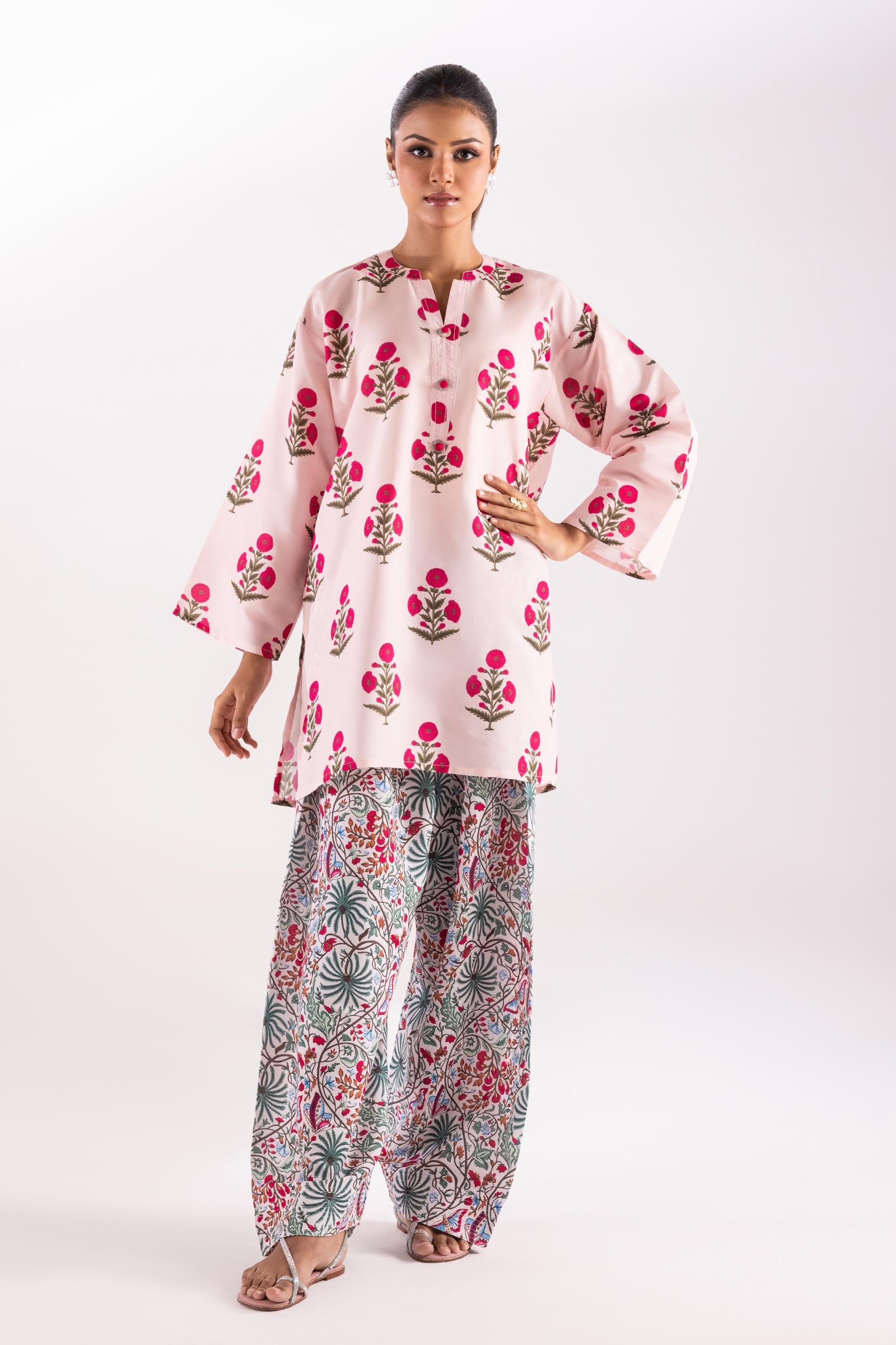Stitched Printed Cambric Shirt Main image