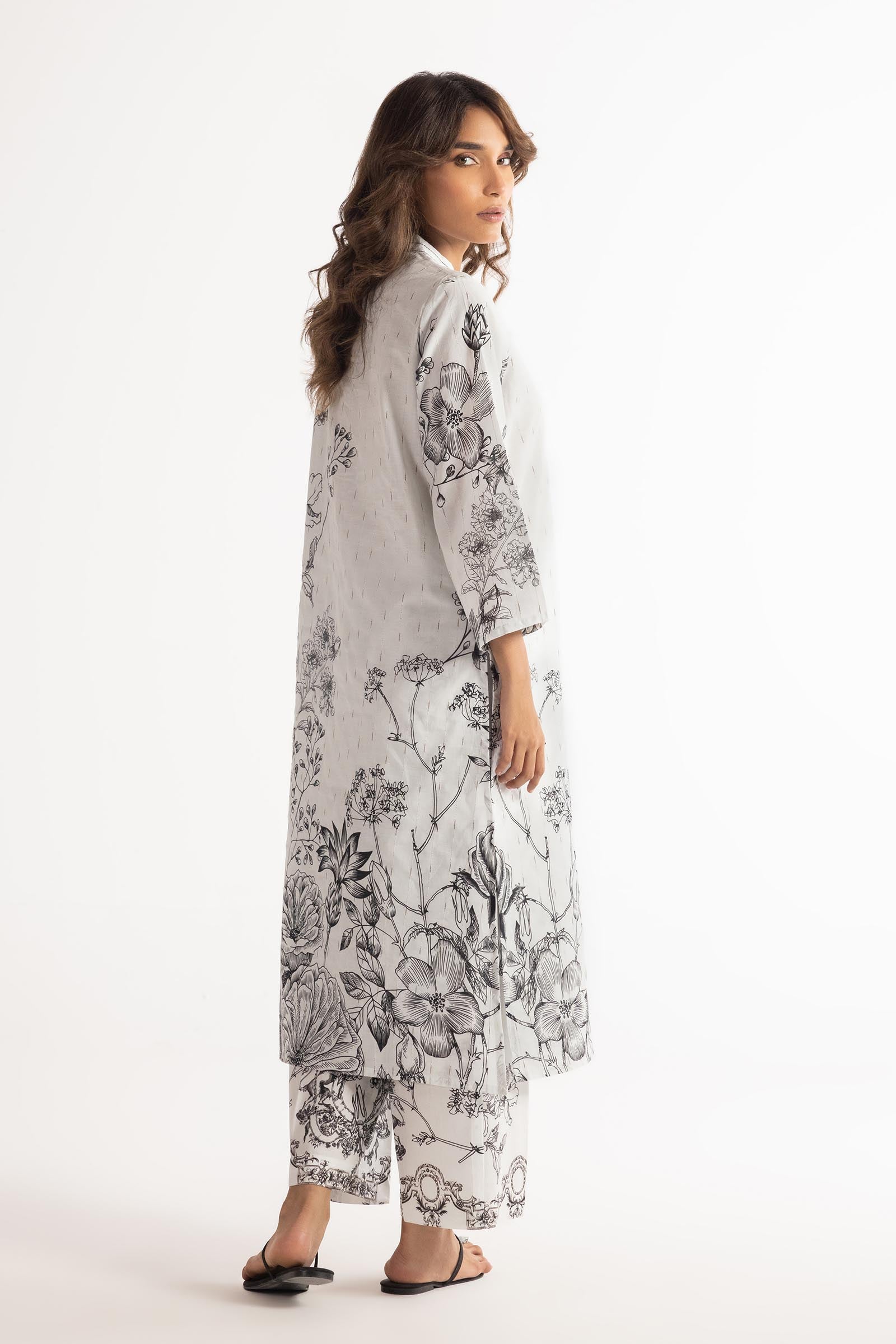Stitched Printed Textured Shirt Secondary image