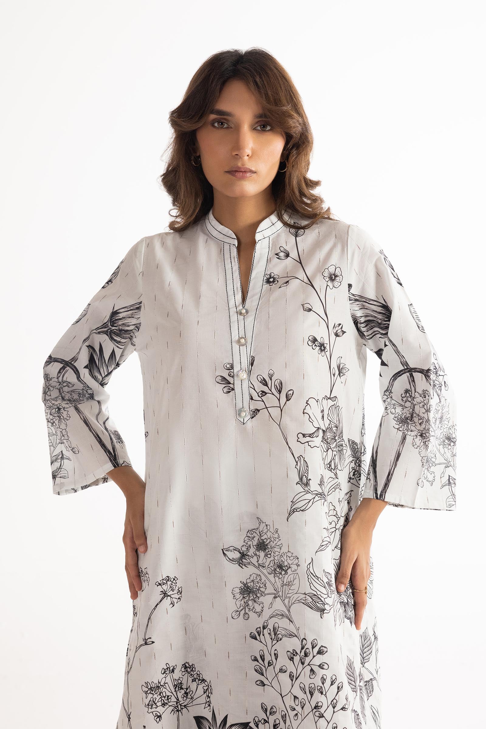 Stitched Basic Shirt + Bottom Secondary image
