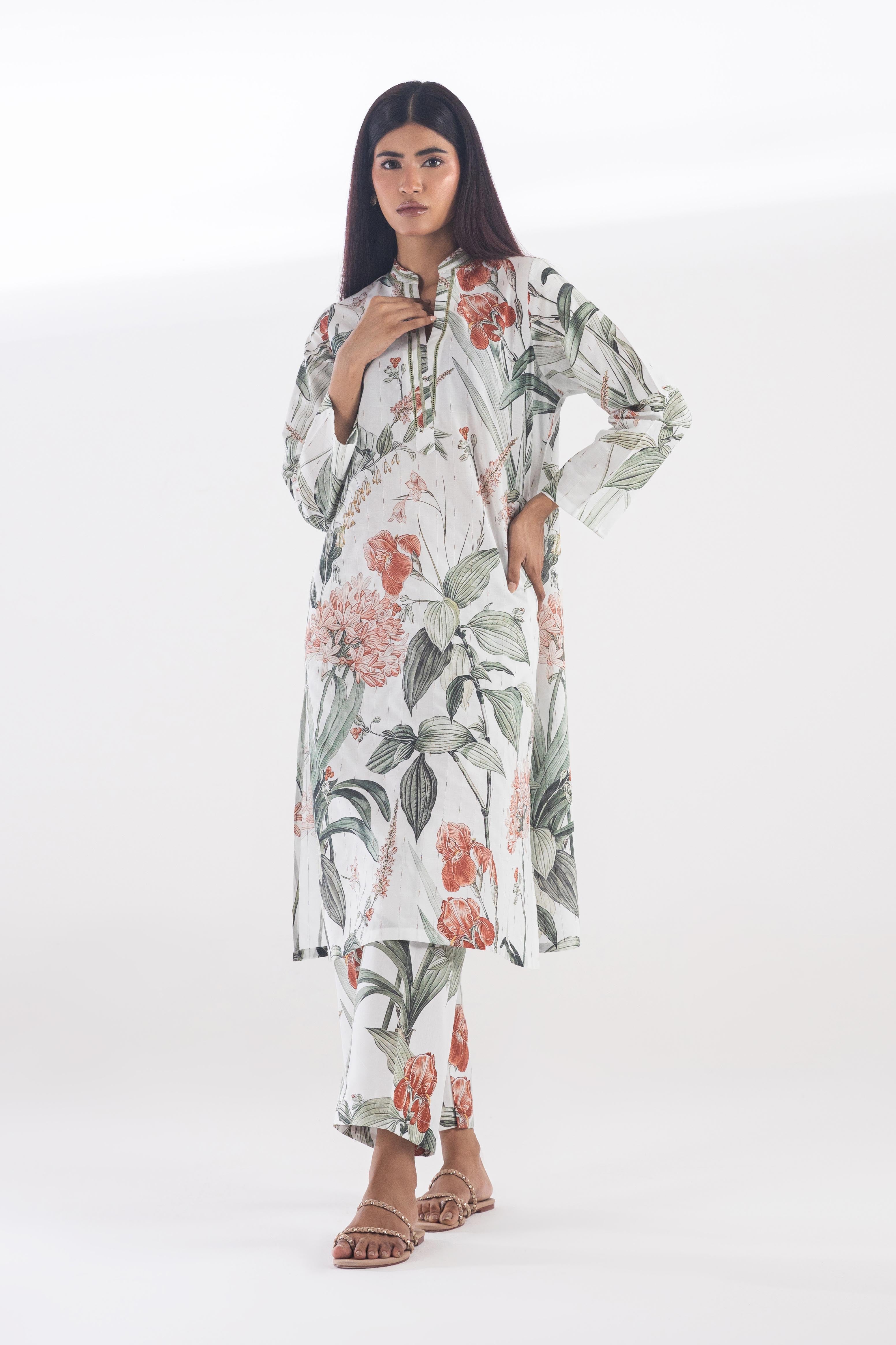Stitched Printed Lawn Shirt + Culotte Main image