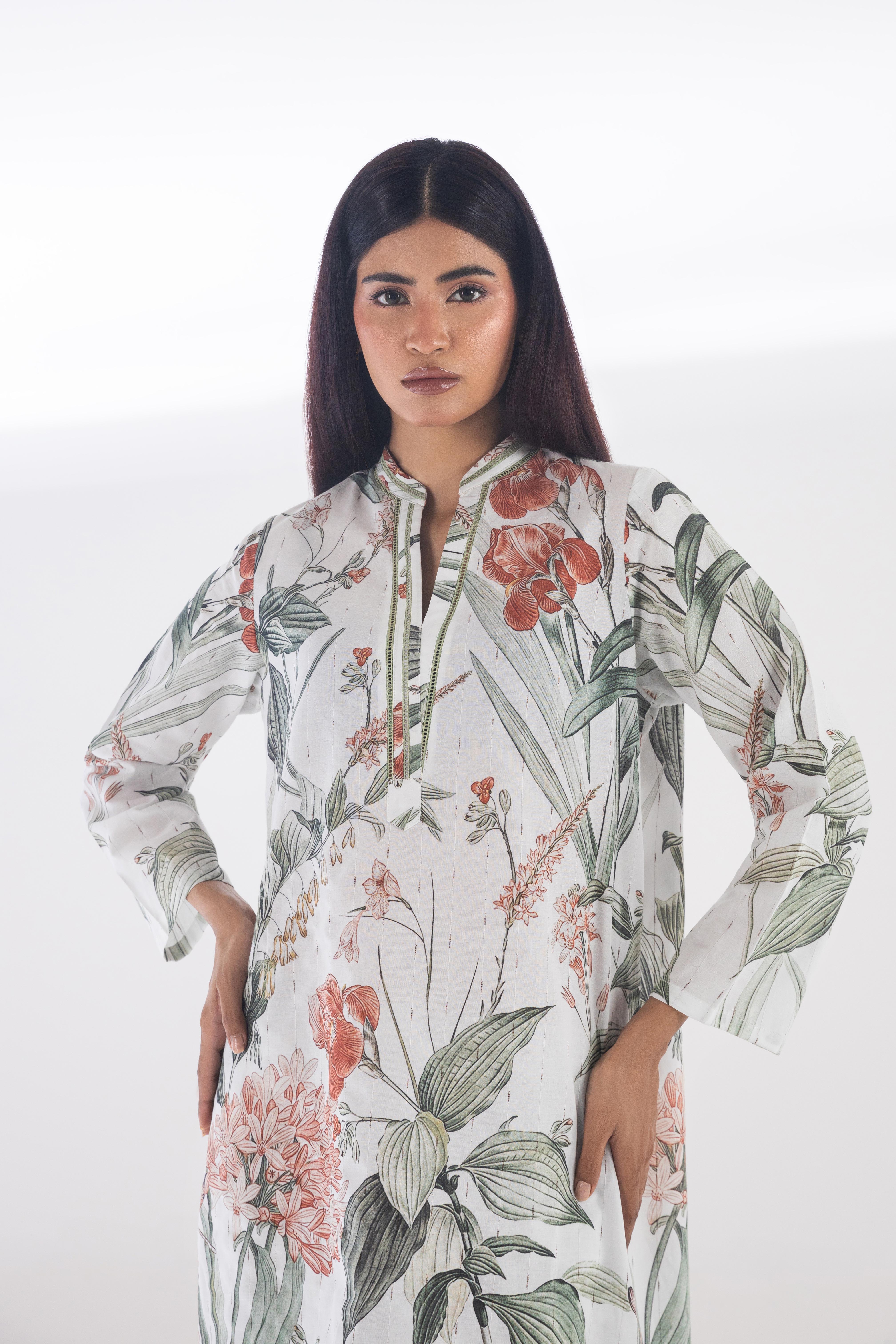Stitched Printed Lawn Shirt + Culotte Secondary image