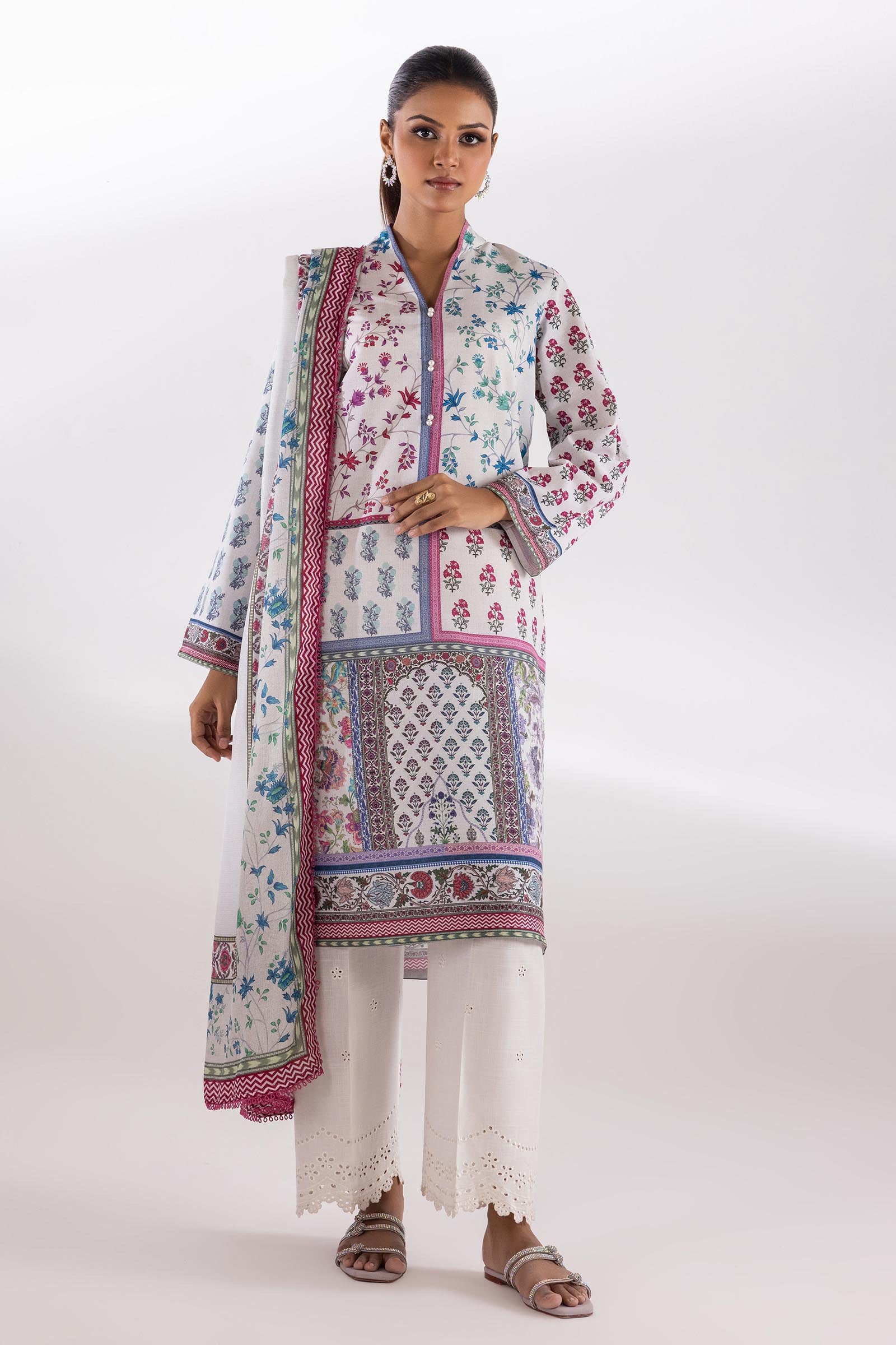 Stitched Printed Cambric Shirt Main image