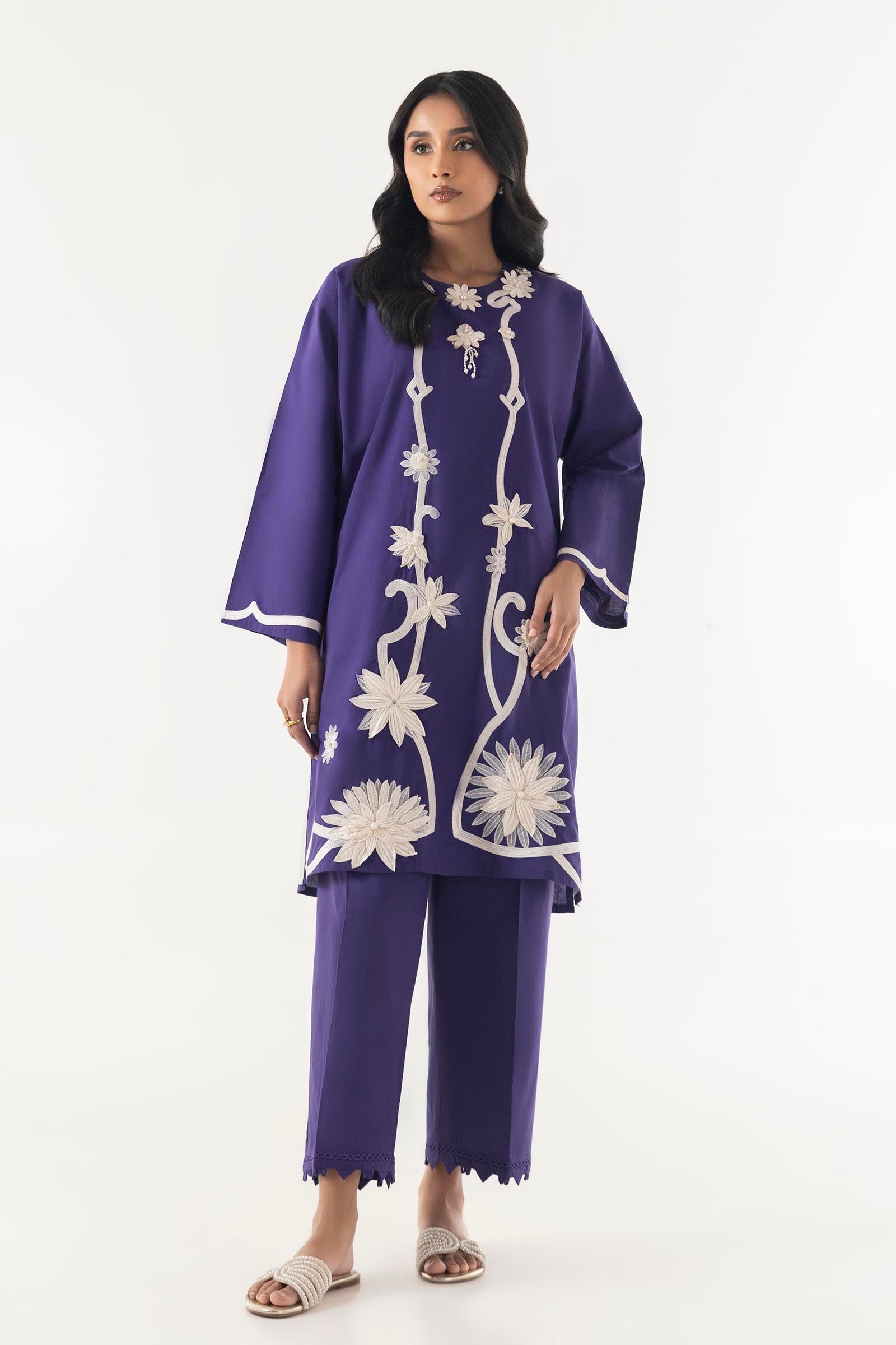 Stitched Embroidered Shirt + Bottom Main image