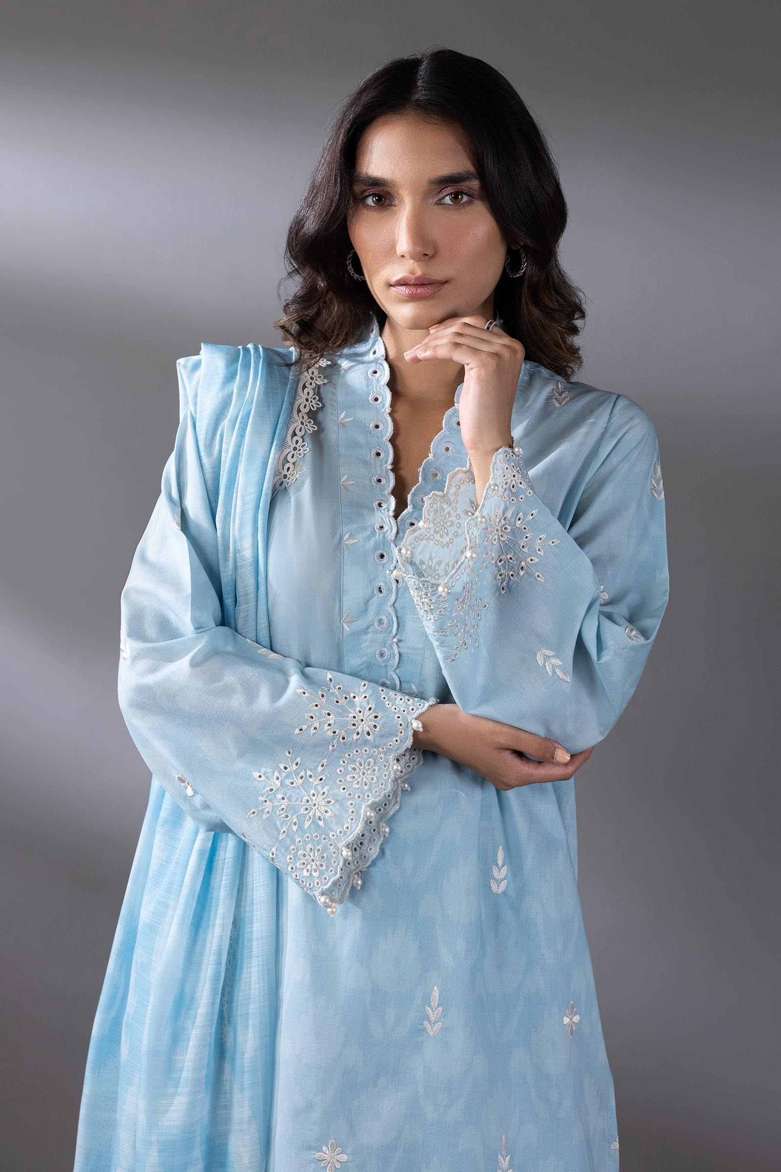 Stitched Essential Shirt + Bottom + Dupatta Secondary image
