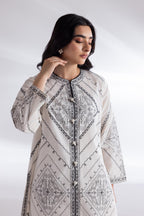 Stitched Lawn Embroidered Shirt + Culotte