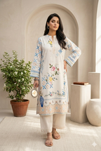 Stitched Cambric Embroidered Shirt